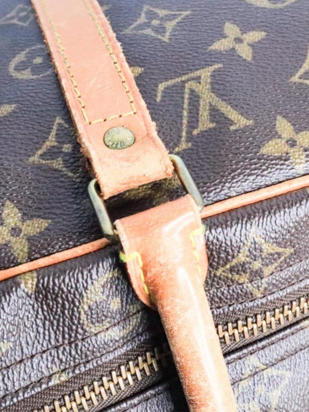 Louis Vuitton Monogram Sirius 50 Boston Bag in Brown and Tan - Picture 5 of 10